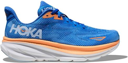 Hoka Men's Clifton 9 Sneaker, Black/White, 9 Wide in Saudi Arabia