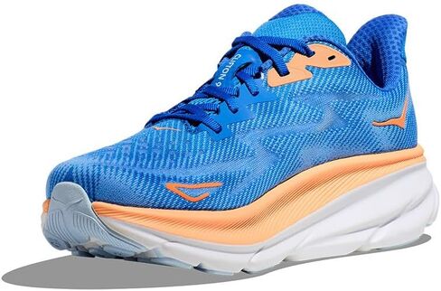 Hoka Men's Clifton 9 Sneaker, Black/White, 9 Wide in Saudi Arabia
