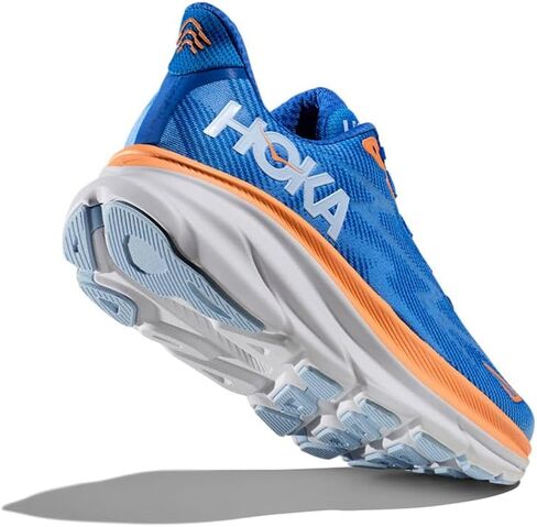 Hoka Men's Clifton 9 Sneaker, Black/White, 9 Wide in Saudi Arabia