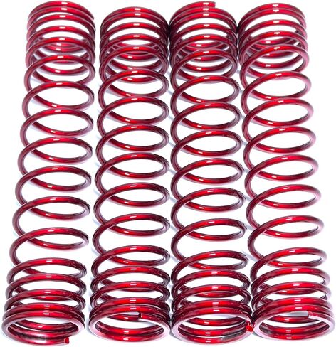 CNC Stronger Shock Springs Wire Dia 3.25mm for Traxxas X-MAXX 1/5 8S, 4pcs (Red) in Saudi Arabia
