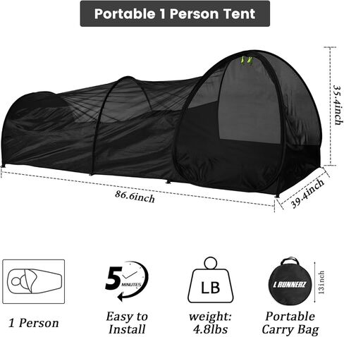 خيمة شخص واحد، خيمة بيفي منبثقة لشخص واحد، خيمة بيفي خفيفة للغاية للتخييم وحقائب الظهر والرحلات، خيمة الظهر مع ذبابة المطر، مقاومة للمطر ومقاومة للماء in Kuwait