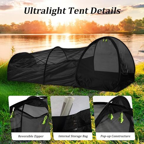 خيمة شخص واحد، خيمة بيفي منبثقة لشخص واحد، خيمة بيفي خفيفة للغاية للتخييم وحقائب الظهر والرحلات، خيمة الظهر مع ذبابة المطر، مقاومة للمطر ومقاومة للماء in Kuwait