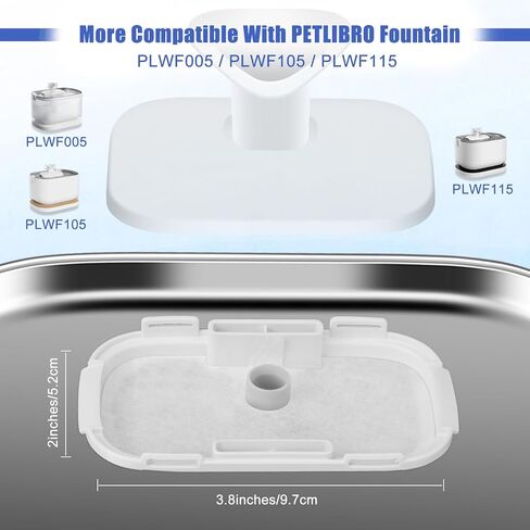 SORON 20 Packs Filter Replacement Compatible with PETLIBRO Cat Water Fountain PLWF005/PLWF105/PLWF115, Upgrade Replacement Filters Fit Pet libro Pet Water Fountain, Easy to Install in Saudi Arabia