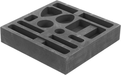 Operitacx Graphite Molds for Casting Metal, 10-in-1 Graphite Ingot Mold for Melting Jewelry Gold Silver Brass Zinc Aluminum in Kuwait