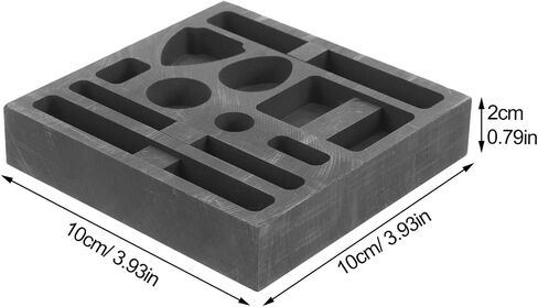 Operitacx Graphite Molds for Casting Metal, 10-in-1 Graphite Ingot Mold for Melting Jewelry Gold Silver Brass Zinc Aluminum in Kuwait