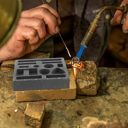 Operitacx Graphite Molds for Casting Metal, 10-in-1 Graphite Ingot Mold for Melting Jewelry Gold Silver Brass Zinc Aluminum in Kuwait