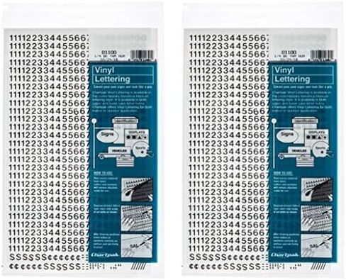CHARTPAK Self-Adhesive Vinyl Numbers, 1/4 Inch High, Black, 718 per Pack (01100) in Saudi Arabia