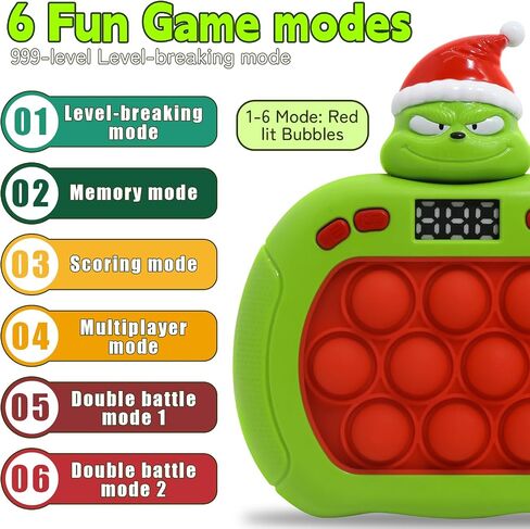 Quick Push Bubble Game,POP Toy Fast Push Game,Quick Push Pop Fidget Toys for Kids 3-12 Years Old,6 Game Mode Upgrades,Handheld Puzzle Games for Halloween and Christmas,Sensory Toys (Unicorn) in Kuwait