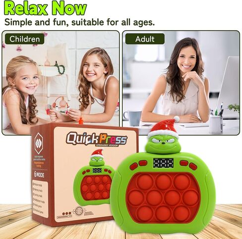 Quick Push Bubble Game,POP Toy Fast Push Game,Quick Push Pop Fidget Toys for Kids 3-12 Years Old,6 Game Mode Upgrades,Handheld Puzzle Games for Halloween and Christmas,Sensory Toys (Unicorn) in Kuwait