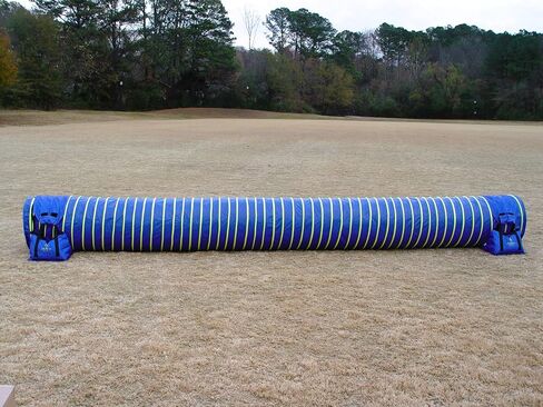 20' Heavy Duty Dog Agility Tunnel with 2 Sets of Tiedown System, Competition & Training, Multiple Colors, 2 Lengths (Blue) in Saudi Arabia