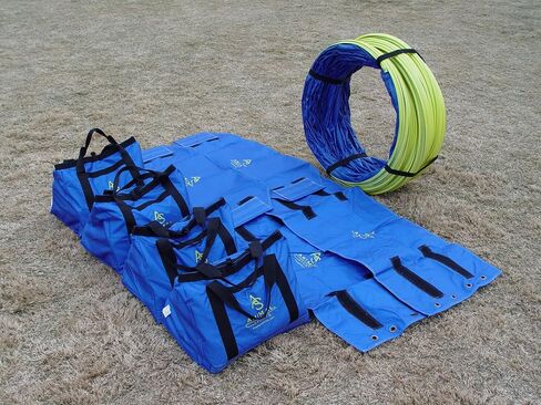20' Heavy Duty Dog Agility Tunnel with 2 Sets of Tiedown System, Competition & Training, Multiple Colors, 2 Lengths (Blue) in Saudi Arabia