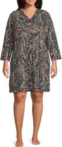 Miss Elaine Women's Interlock Knit Robe, Snap Front and Short Sleeves, Two Front Pockets, Sleepwear and Loungewear in Kuwait