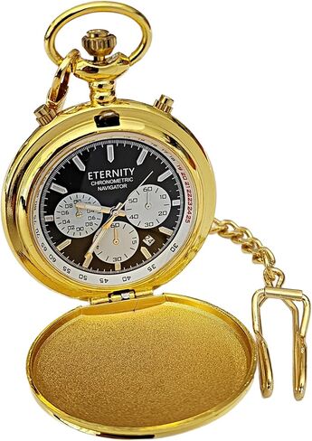 Men's pocket watch, Personalized engraving multi-function watch set, wedding, anniversary, gift for him, laser engraved. (Rose gold) in Saudi Arabia