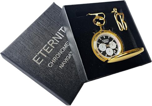 Men's pocket watch, Personalized engraving multi-function watch set, wedding, anniversary, gift for him, laser engraved. (Rose gold) in Saudi Arabia