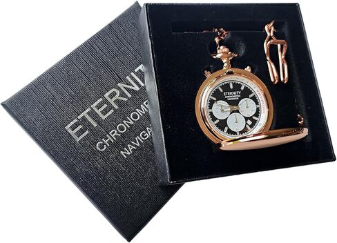 engraved pocket watch, Men's personalized gifts, Wedding, Graduation, Anniversary gift watch for him, laser engraved. (Rose Gold) in Saudi Arabia
