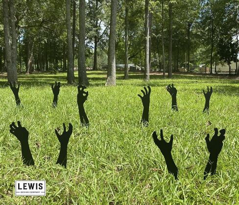 Zombie Yard Stakes - Metal Hand Sets - Heavy Duty 14 Gauge - Halloween Yard Decoration in Saudi Arabia