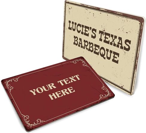 Rustic Custom Sign, Personalized Metal Sign Indoor or Outdoor Use, Make Your Own Sign 10x7, Customize Sign for Office, Business, Workplace in Saudi Arabia