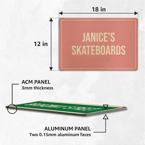 Rustic Custom Sign, Personalized Metal Sign Indoor or Outdoor Use, Make Your Own Sign 10x7, Customize Sign for Office, Business, Workplace in Saudi Arabia