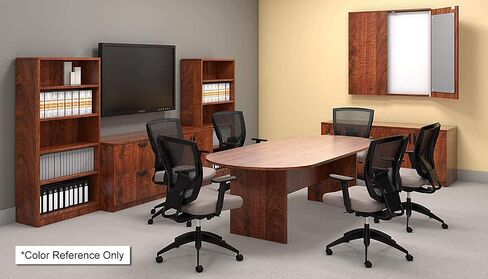 GOF 6ft ، 8ft ، 10fts Conference Table Set (G11343B) ، Dark Cherry ، Espresso ، Mahogany ، Walnut ، Artisan Gray (8 ft مع 6 كراسي ، الكرز الداكن) in Kuwait