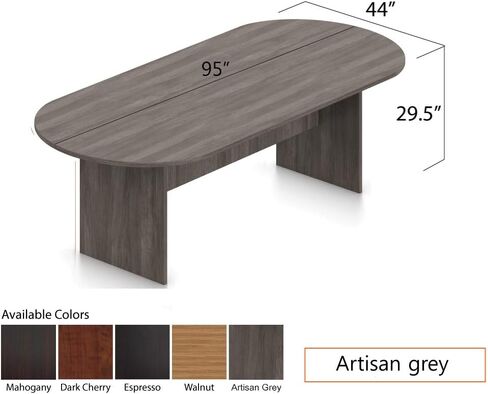 GOF 6ft ، 8ft ، 10fts Conference Table Set (G11343B) ، Dark Cherry ، Espresso ، Mahogany ، Walnut ، Artisan Gray (8 ft مع 6 كراسي ، الكرز الداكن) in Kuwait