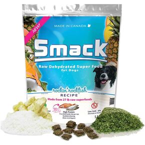 Smack Pet Food Organic Raw Dehydrated Dog Food Grain-Free, Gluten-Free, Raw Food for Dogs (Rockin' Rockfish, 5.5 Pound)