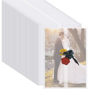 جاكيتات الرقص لدعوات 5 × 7 ، أكمام دعوة مسبقة 110GSM Vellum Paper 5x7 سترات الورق الشفافة للفائف الزفاف ، بطانات المغلف ، بطاقات المعايدة ، عيد ميلاد - 50 حزمة