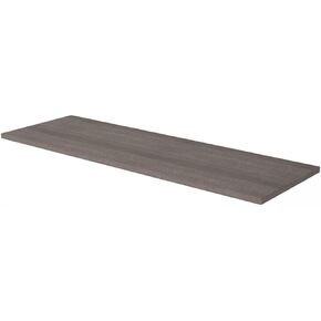 Pemberly Row Contemporary 59" Wooden Desk Bridge in Bark Gray