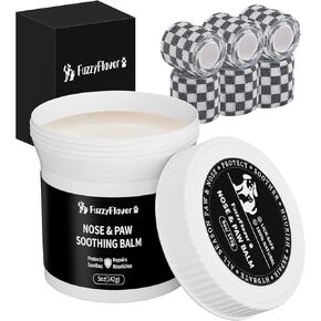 Dog Paw Balm Dogs Lick Safe - 5oz | All Natural Snout Soother Dog Nose Balm for Dry Nose | Cat Dog Paw Protector/Moisturizer/Soother with 6 Pack Vet Wrap 2 Inch x 5 Yards