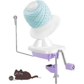 Alheka Yarn Winder - Puple Yarn Ball Winder & Spinner للكروشيه والحياكة 4 أوقية ، مساعد الغزل لعشاق الحياكة