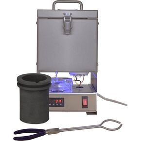 Tabletop QuikMelt 100 oz PRO-120 Melting Furnace - Stainless Steel Kiln Jewelry Making Metal Melting Casting Enameling Glass Fusing Precious Metal Clay Kiln