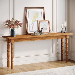 Tribesigns 70.9-Inch Extra Long Console Table for Entryway, Narrow Sofa Table Behind Couch with Solid Wood Legs, Entry Accent Table for Living Room, Foyer, Hallway, Entrance