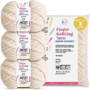 Chunky #7 Knitting/Crochet Yarn (3 Pack) | Pink | Polyester Soft Velvet Chenille Finger Yarn - 27yd 226g 8oz Bulky/Jumbo for Blankets, Amigurumi, and Crafting
