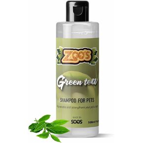 Zoo’s Pet Dog Shampoo Green Tea for Cats and Pets Vitamins E and C Nourish Skin, Promote Growth of Soft Lustrous Fur - 500ml