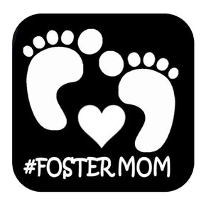 Foster Mom Baby Feet Sticker TP 403 Vinyl 6 "اعتماد شارات الاعتماد الوالد