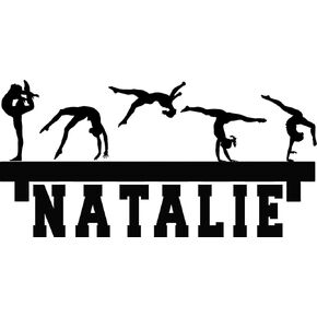 Personalized gymnastics Shelf looking custom name Kids inspiration diy wall art decor decal