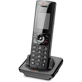 Poly VVX D230 DECT Phone Handset and Charging Cradle with Power Supply - Cordless - DECT - 8 x Total Phone Lines - 2" Screen Size - Audio - Headset Port - 10 Hour Battery - Black (Renewed)