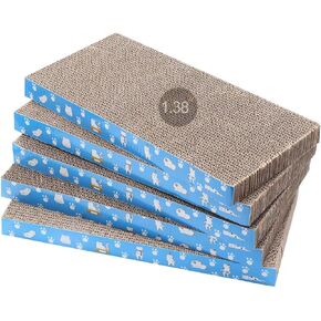 5 Packs in 1 Cat Scratch Pad, Cat Scratcher Cardboard,Reversible,Durable Recyclable Cardboard, Premium Scratch, Suitable for Cats to Rest, Grind Claws and Play