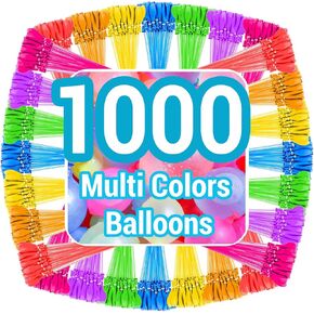1000 PCS البالونات المائية المائية ذاتية الحشوة السريعة ، ألعاب ساحة بالون ماء ، ألعاب الأطفال السريعة ، حفنة من البالونات مجموعة الصيف ، سهلة الفناء الخلفي في الهواء الطلق للسباحة (ملونة)