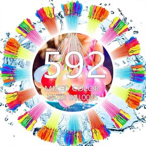 Summer Quick Fill Water Balloons Suitable for Adults and Children's Summer Cooling Total of 592 Balloons