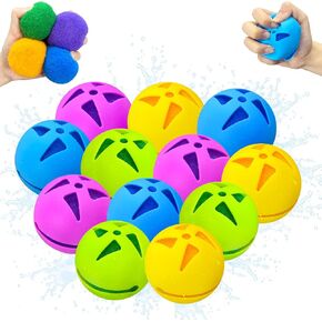 12 PCS Water Balloons,Magnetic Silicone Water Balls Quick Fill with Mesh Bag,Summer Outdoor Pool Beach Party Supplies Toys Water Balloon for Kids Adults (12pcs)