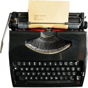 Vintage Manual Typewriter - Portable Classic Writing Tool for Creative Writing, Notes & Letters for Literary Enthusiasts and Nostalgia Lovers