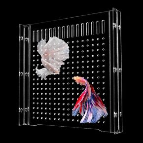 Fish Tank Divider for 15 Gallon / 20 Gallon Long Tank, Acrylic Aquarium Divider Adjustable Clear Fish Tank Separator with Suction Cups