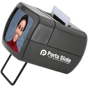 PS-E2 Illuminated Slide Viewer, Battery-Operated Hand Held Slide Viewer, Portable Slide Viewer, Picture Slide Viewer for 2X2 & 35mm Photos & Film, Photo Slide Viewer, Made in Europe