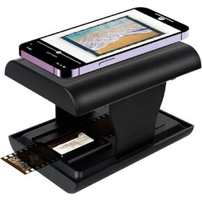 Mobile Film Scanner, 35mm Slide and Negative Scanner for Old Slides to JPG, Suitable for iPhone and Smartphone, Support Editing and Sharing