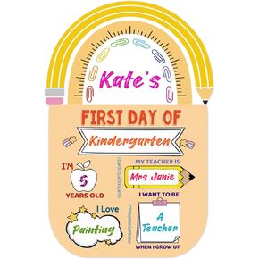 First and Last Day of School Chalkboard Sign Double Sided Back to School Board Signs for Kids Girls Boys Reusable 1st Day of Kindergarten Preschool Photo Props Sign