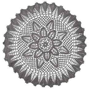 BIBITIME 23 inches Handmade Crochet Bohemian Lotus Flower Lace Doilies Round Tablecloth Bedroom Dresser Table Placemat Yellow
