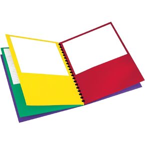 Oxford 8-Pocket Paper Folder, Letter Size, 200-Sheet Capacity, Multicolor, Red, Green, Yellow, Purple (99656), Multicilor, 8-1/2" x 11"