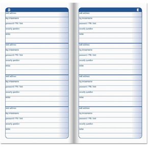 Adams Password Journal, 6.25 x 3.25 Inches (APJ99), Blue