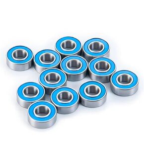 RC Spare Part Compatible with Tamiya for Frog for Super for Blackfoot for Stadium for Blitzer RC Car Upgrade Parts 12 Pcs Rubber Sealed Bearing Kit