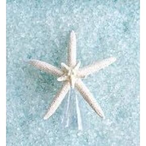 Double Natural Starfish Tree Topper with Glitter - Christmas Tree Topper Coastal and Beach Decor